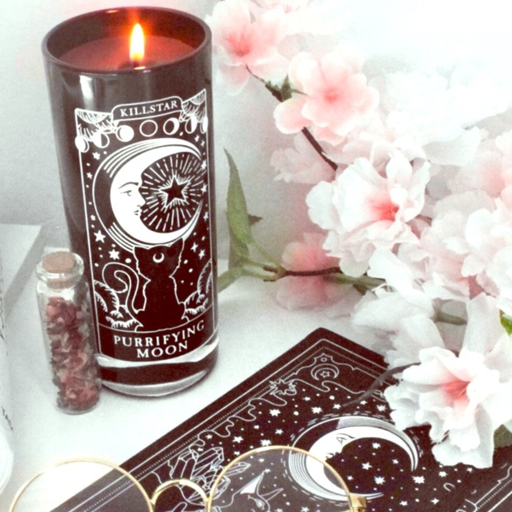 Moonspell Black Soy Ritual Pillar Candle NIB w Lid